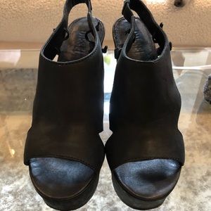 Black Diesel chunky heels